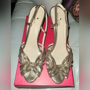 Kate Spade Metallic Gold Heels